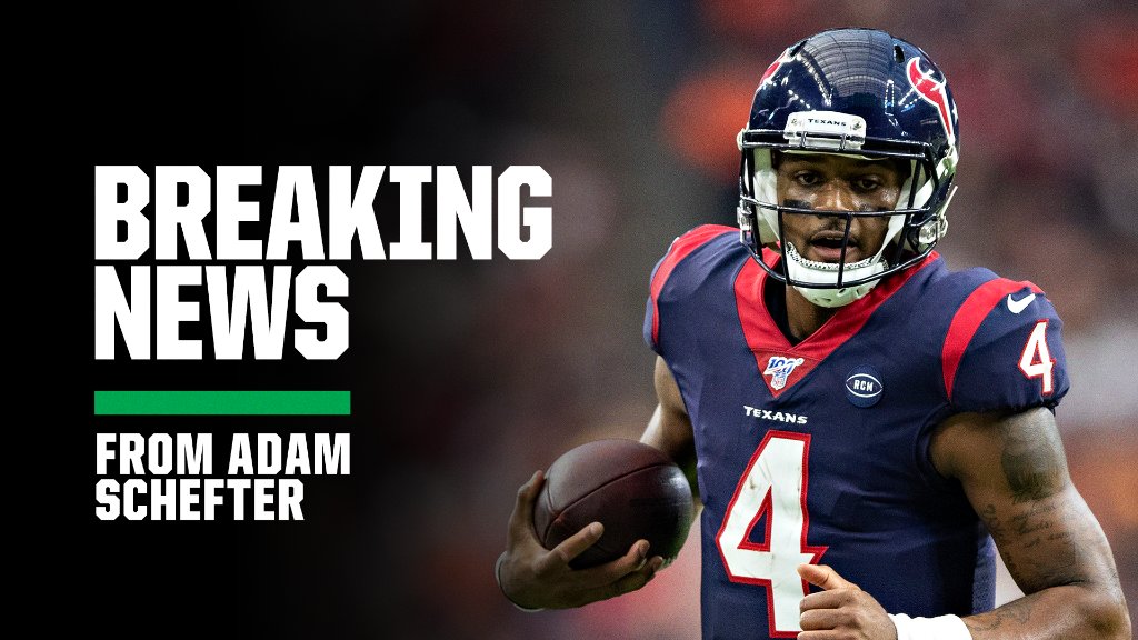 SportsCenter's tweet image. Deshaun Watson has officially requested a trade from the Houston Texans, per @AdamSchefter.

Watson made the request weeks ago.