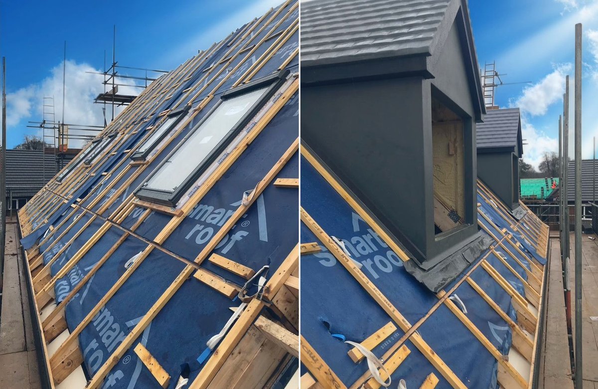 grpaspects's tweet image. It’s great to see our GRP dormers installed on this Smartroof project for Story Homes. These ready tiled dormers are a great addition to the room in roof solution and are installed in a fraction of the time compared to traditional methods. #Smartroof