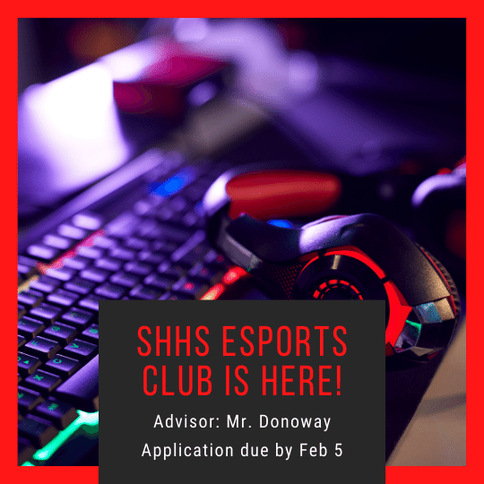 SHHSEagles's tweet photo. Interested in joining other Eagles in esports competitions? Join the esports team today! Fill out your application by February 5th to join. Application is available in Schoology. #WeSOARhigher because #WeGameTogether https://t.co/TcytNl2X5X