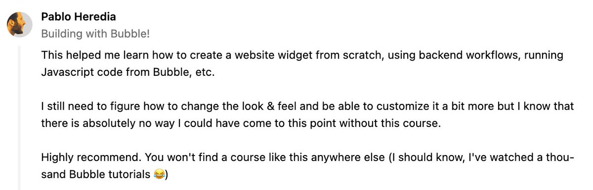 matteomosca_'s tweet photo. I keep on getting these amazing feedback for https://t.co/9jKKprmjX6 that's why I'm about to start writing a new course 👨‍🏭

#nocode #nocodetwitter #lowcode https://t.co/NDKxPcnAua
