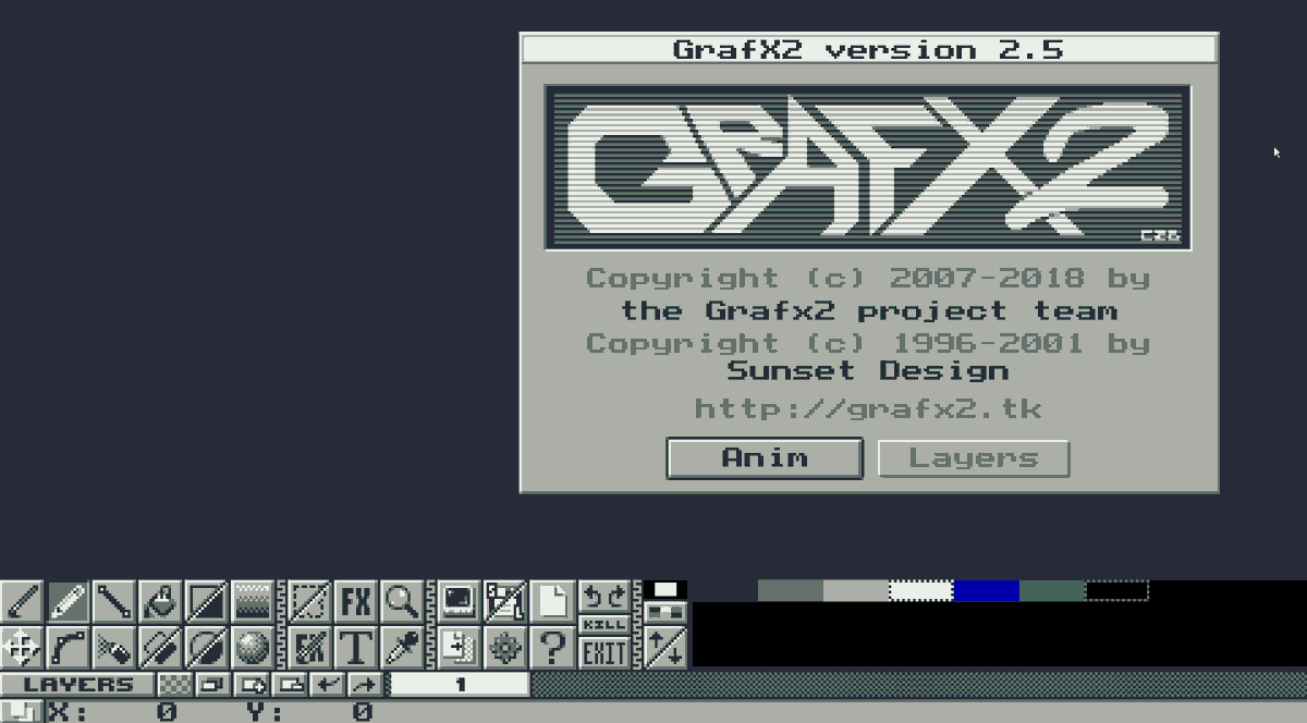 ckelsallpxls's tweet photo. Made a #pixelart skin for #grafx2 to feel more at home. https://t.co/OCu2aNVmaX