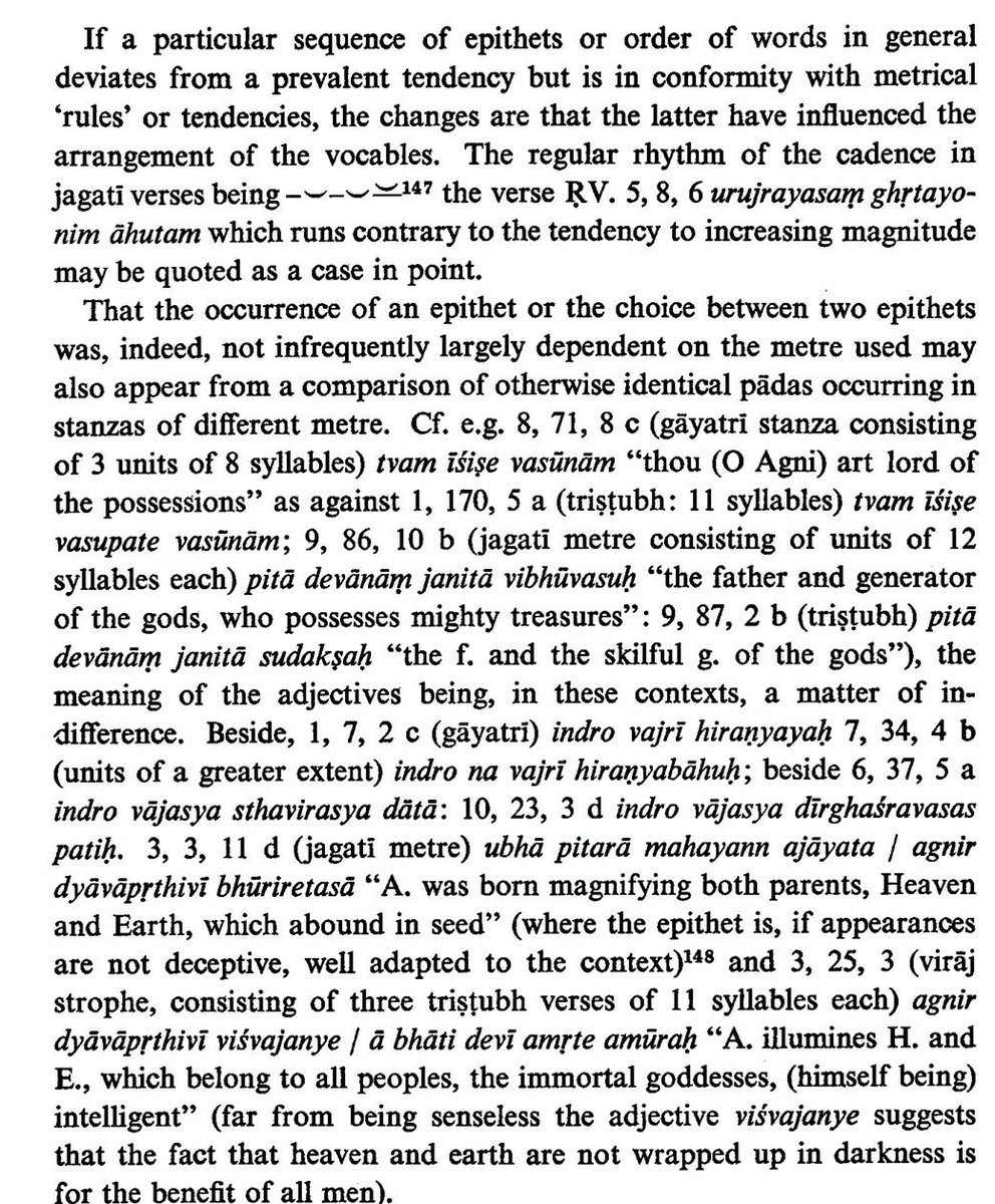 Important to note that from the PoV of the poets, words & epithets were functional first & foremost for the exigencies of religious practice & impressing upon the audience the powers of the gods rather than a method for achieving versification (though Homer's epithets show it).