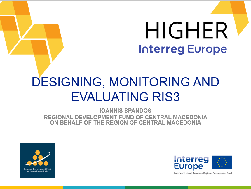 HIGHERproject's tweet photo. #HIGHERfinalEvent I The last example of good practices to design innovation policies is presented by Ioannis Spandos, from @PKMakedonias, who introduces us to their strategies to monitoring, evaluating and designing #smartspecialization strategies. https://t.co/H7KbAXkwtT