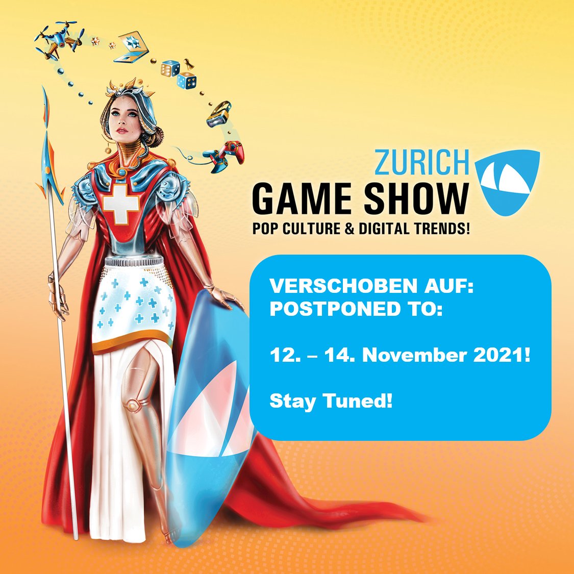zurichpopcon's tweet photo. #zurichgameshow now from November 12-14!
Hybrid and supplemented with digital offers. Details about the program and ticket sales from September 2021. #Tickets won't be available until September. The website https://t.co/NFfnMm4WBa presents new products, information, and raffles! https://t.co/2vzxxtsFui
