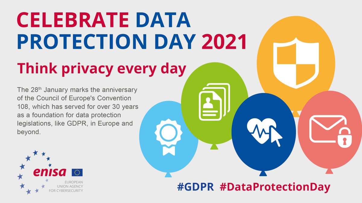 enisa_eu's tweet photo. Happy #DataProtectionDay! 

Today, on the occasion of Data Protection Day 2021, #ENISA released its report on pseudonymisation for personal data protection.

Find out more here: https://t.co/P4sADxb9eL #GDPR https://t.co/rvmSeNqT5o