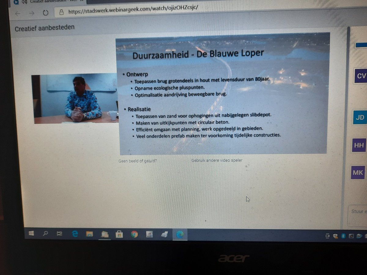 Interessant webinar #Stadswerk over creatief aanbesteden brug De Blauwe Loper, voetgangers- en fietsbrug tussen #Blauwestad en #Winschoten.