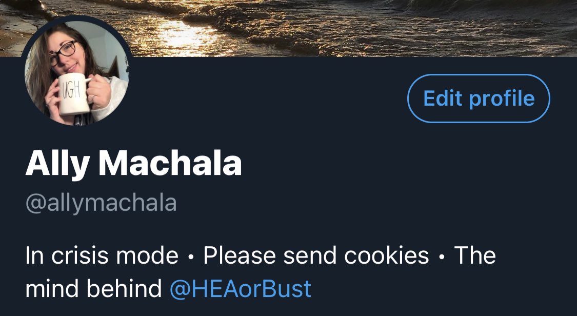allymachala's tweet photo. Lol guess it’s a good thing I never bothered to update my bio. In crisis mode again. Would still appreciate cookies. ✌🏻 https://t.co/lm9RMo72Ir