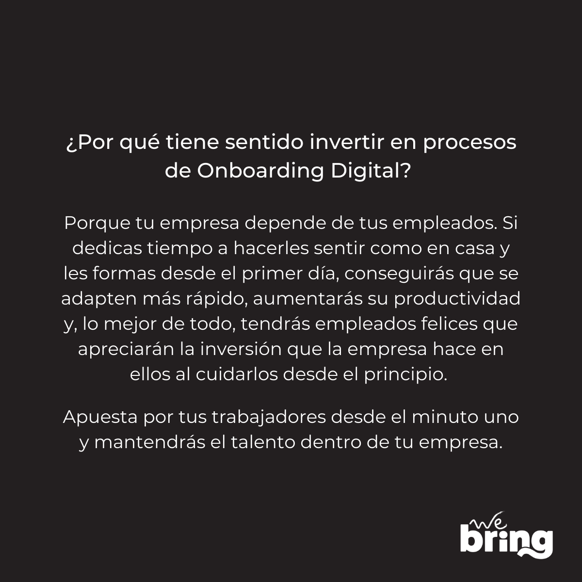 webringconsult's tweet photo. 📢¿Por qué tiene sentido invertir en procesos de Onboarding Digital?

💪Apuesta por tus trabajadores desde el minuto uno y mantendrás el talento dentro de tu empresa.

Si quieres saber más, no dudes en ponerte en contacto con nosotros👇
https://t.co/BzkhIpJZMU https://t.co/MkJgurTJxM