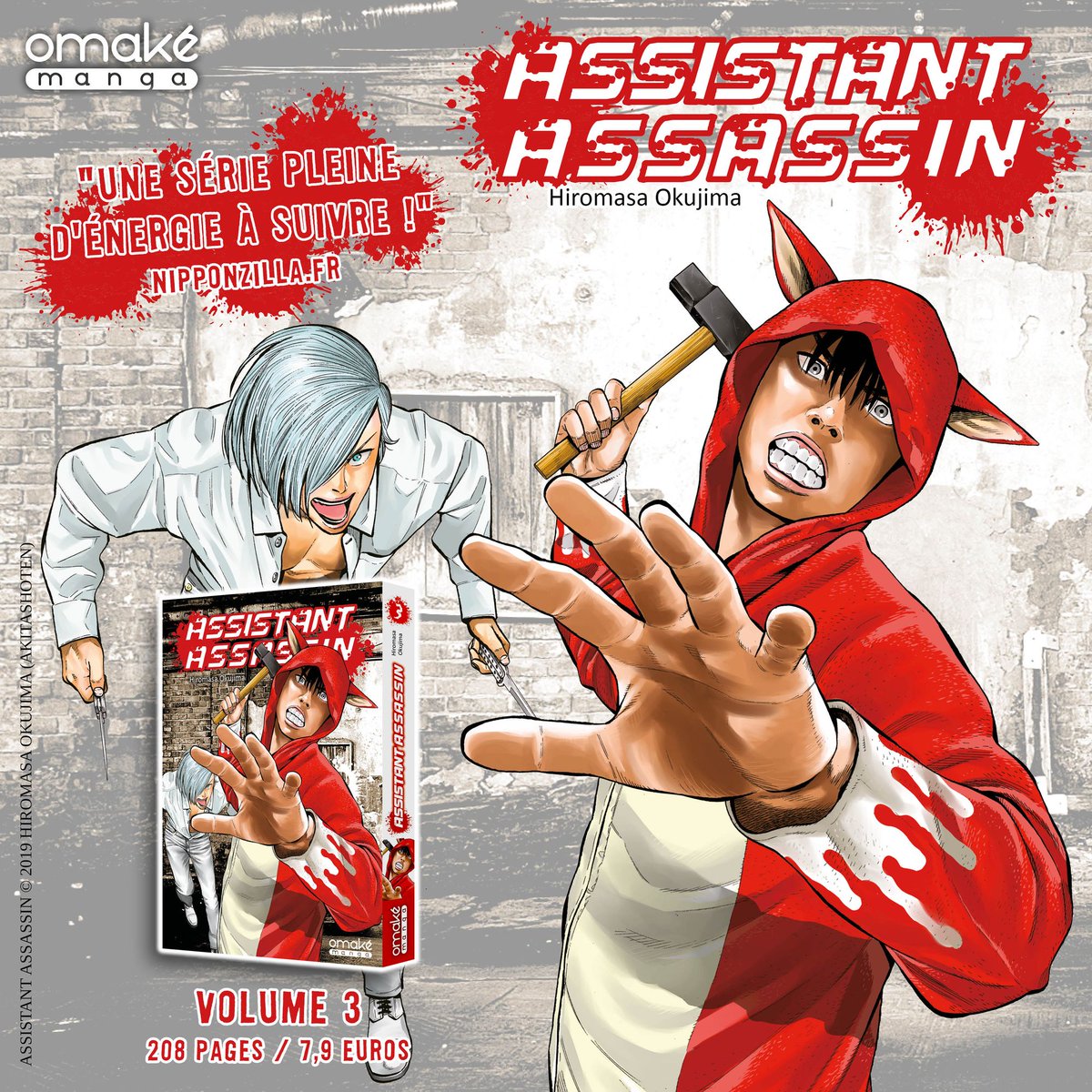 OmakeManga's tweet photo. Un jeune assistant mangaka est contraint de jouer les tueurs à gage pour réussir à joindre les deux bouts !
Bienvenue dans l'univers de #AssistantAssassin de Hiromasa OKUJIMA : Une histoire percutante, un style qui tache, un manga qui tabasse !!👊
https://t.co/OhtwL78h1y https://t.co/TgxxRkq6Tu