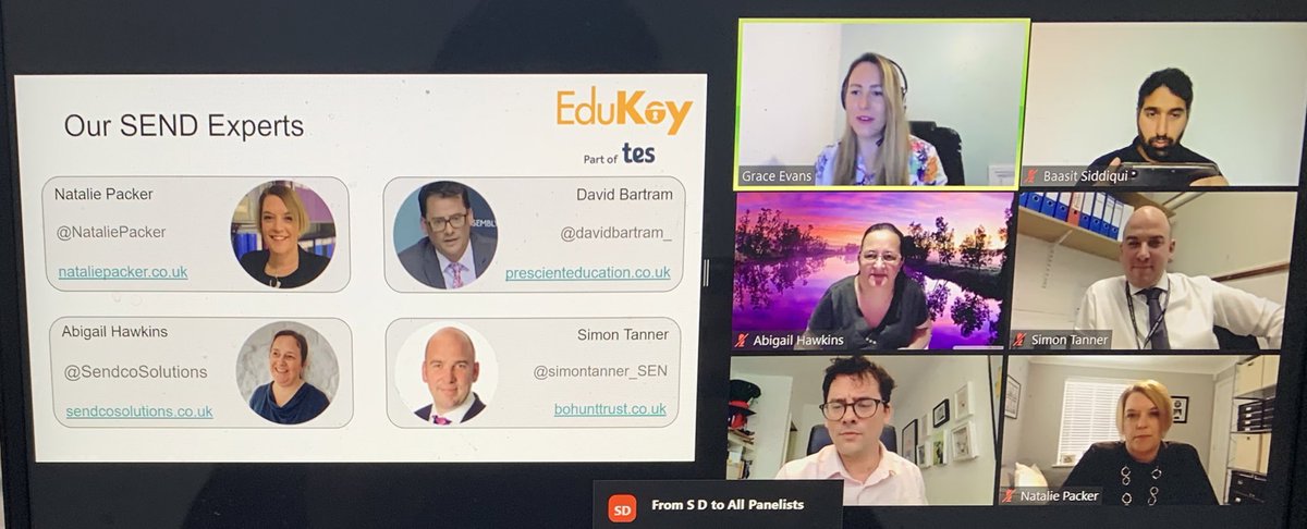 SiddiquiEdu's tweet photo. What a thoroughly inspiring & thought provoking morning. Thank you for inviting me to the Send Leadership Webinar. So many useful takeaways & an amazing celebration of the hard work the #SEND community are doing. #edukey #EducationForAll #collaboration #thankyou https://t.co/d5o78CjgDK