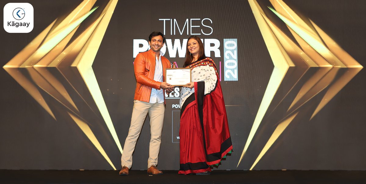 KagaayApp's tweet photo. We are extremely proud to #announce that Mrs 
@SwapnaDMore1 has been #awarded as the best #Entrepreneur at Gamified PropTech in #TimesPowerWomen2020 by the @timesgroup.We are thankful to everyone who helped us make it possible. And Special Thanks To @terencehere for Felicitation. https://t.co/CdKU93KTtn