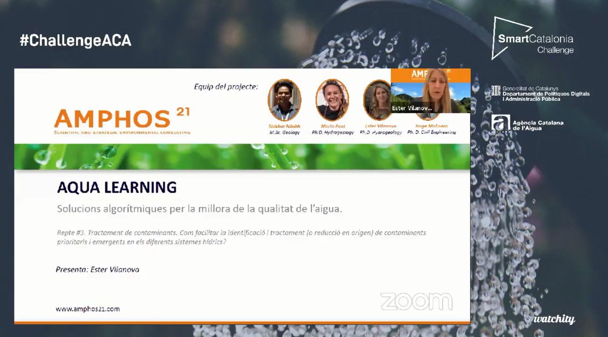 CatalanWaterP's tweet photo. 👏Enhorabona a @CREAtech360 @amphos_21 i HYDS per estar entre els 10 finalistes de l'#ChallengeACA. Molt interessant les solucions als reptes plantejats per l'@aigua_cat https://t.co/TJh4zdimqk