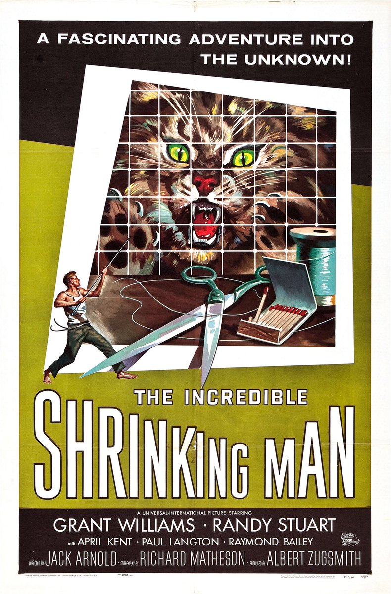 28. THE INCREDIBLE SHRINKING MAN (1957)Such a brilliantly simple concept executed in a perfect way. A pioneer of special effects, this surprisingly scary concept is brought to life through a mix of practical effects. It’s a great horror adventure.  #Horror365  #365DaysOfHorror