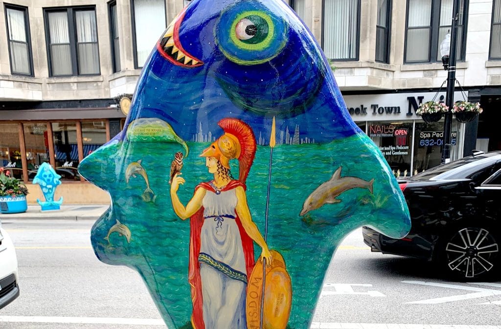 Has anyone come across this new fish art around Greektown? Fanciful fish sculptures have taken over the area as part of a new public art project, and we're hooked 🎣 💙 Link below for more info! #artistsontwitter 
bit.ly/3omoYst
