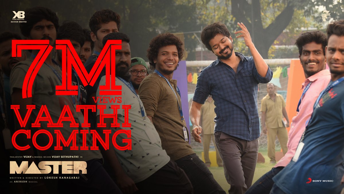 வாத்தி- na சும்மாவா ? 😎🔥 #7MViewsForVaathiComingVideo 🥁🕺 #Thalapathy's TRENDING viral visual treat ➡️ bit.ly/VaathiComingVi… @actorvijay @anirudhofficial @XBFilmCreators @Dir_Lokesh @Jagadishbliss @lalit_sevenscr @7screenstudio #VaathiComingVideoSong #Master