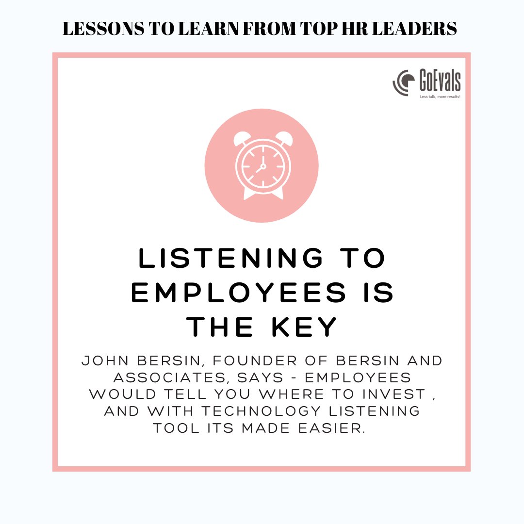 goevals's tweet photo. Lessons to learn from world's HR leaders.
#hr #hrtech #helessons #lessons #lessonstolearn #learnings #hrlearnings #hrleaders #goevals #learneachday #caring #listening #Motivation #TuesdayThoughts #tuesday #learning #hrworldleaders https://t.co/sHyMpyaSSc