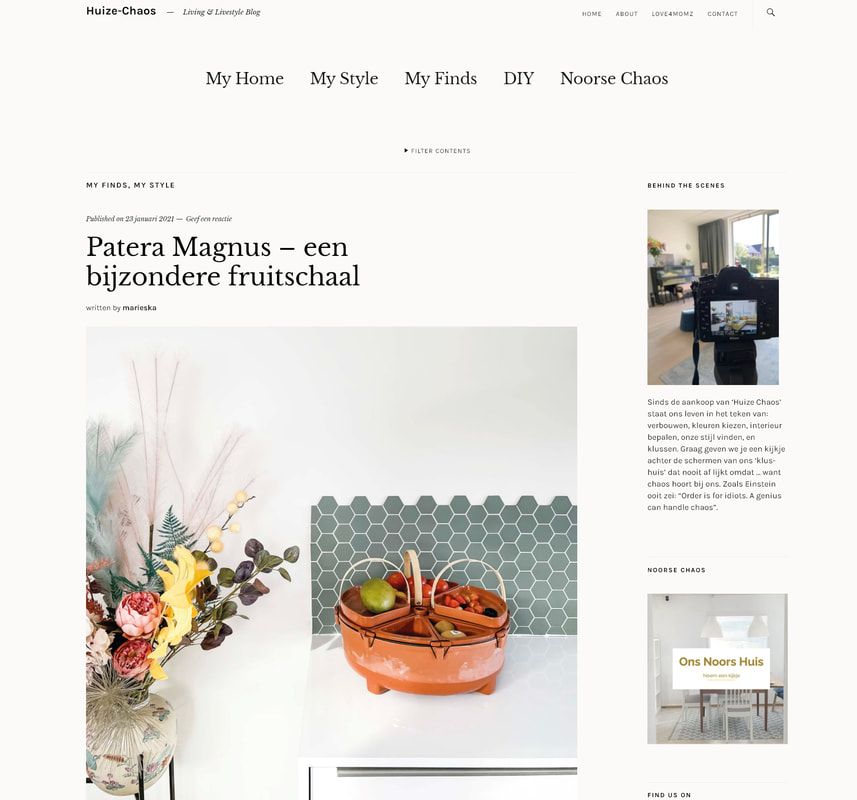 'Een bijzondere fruitschaal' - We're super happy with this lovely (Dutch) blogpost by @huize_chaos - Read all about it here and find the link to the original post on our blog.
Thank you for sharing Marieska! buff.ly/3pnUpE1