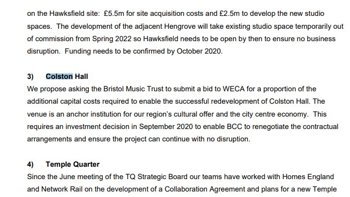 And yet Cheney said in 2018 that a review had been done to get the best value for money. In 29 July 2020, the mayor wrote to WECA to say there were projects they couldn't fund alone: such as Colston Hall.  https://thebristolmayor.files.wordpress.com/2020/12/gr-scrutiny-pack-weca-expansion-correspondence-2020_redacted-1.pdf