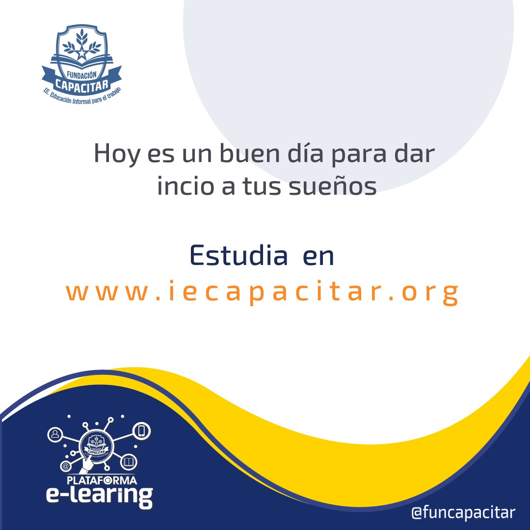 funcapacitar's tweet photo. Que tus sueños se hagan realidad y el inicio sea hoy.

Estudia GRATIS en: https://t.co/3Ys8zZUu28

#funcapacitar #estudiagratis #educacion #diplomados #fundacioncapacitar #educacionvirtual #estudiaencasa #estudiadesdecasa #diplomadosencasa #diplomadosgratis https://t.co/IGdZkhkrOa