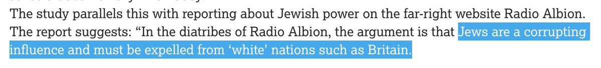 It's no surprise John Mann's report seeking to associate Skwawkbox and Canary with far right has to resort to real reaches. Whatever you think of those two sites, calling for JLM to disaffiliate from Labour doesn't 'closely parallel' demands jews be expelled from 'white' nations.