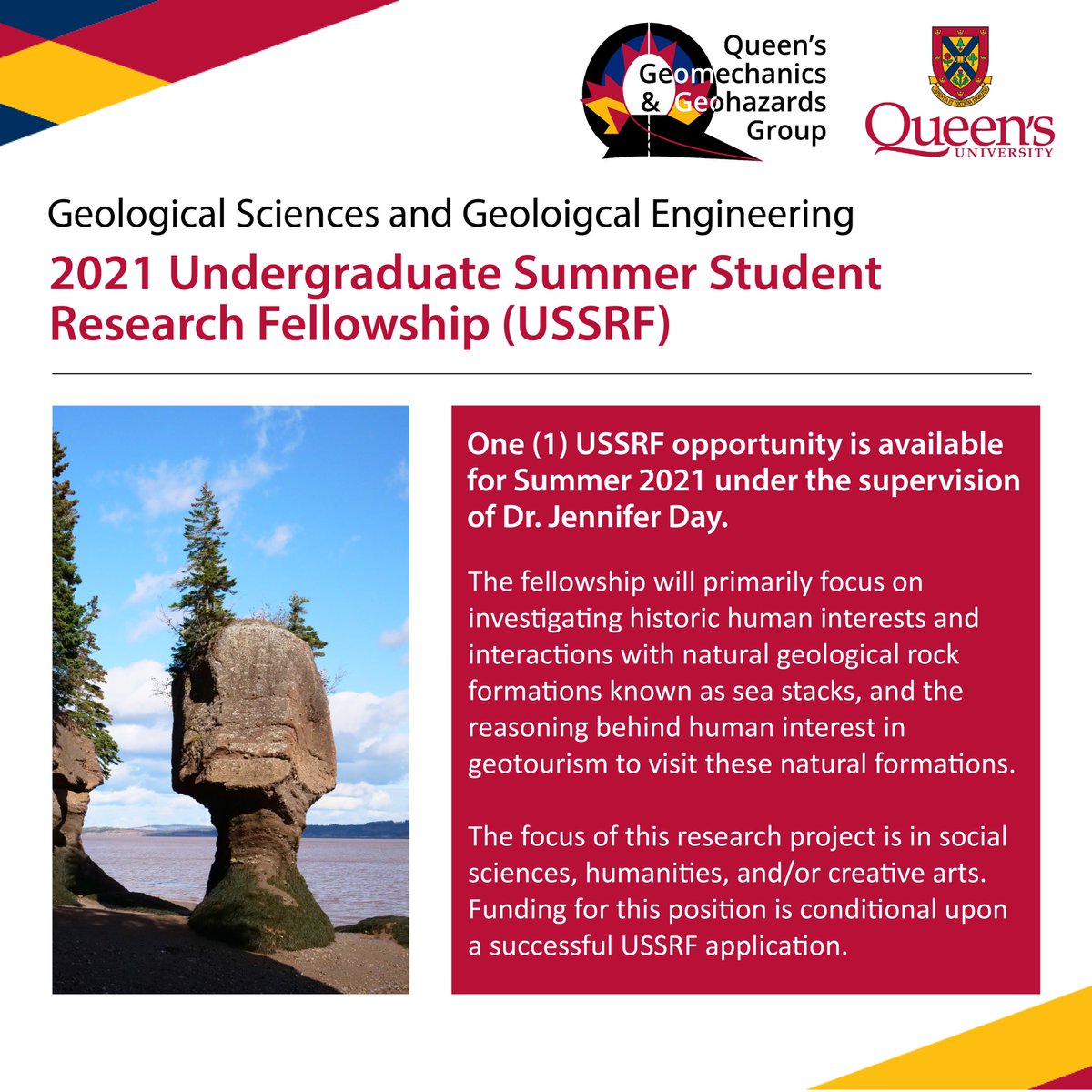 Dr_JennDay's tweet photo. Calling @queensu undergrad students in @QueensASUS and @QueensEngineer! I’m looking for a talented student for a #USSRF position this summer 2021! Applications due before Feb 15, details below! #summerjob #researchjob #sshrc https://t.co/q6oCNueefZ
