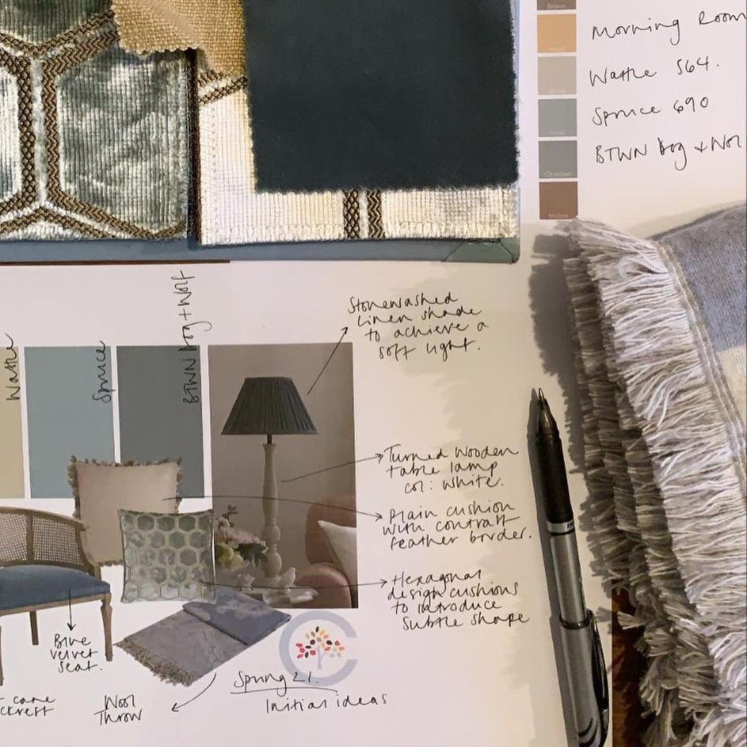 cottontreeint's tweet photo. The claustrophobia of many months of winter, much of which spent in our homes, make us want to drift away into these oceanic blue tones! 💙 

#InteriorDesign #Moodboard https://t.co/3fO1FGoog6