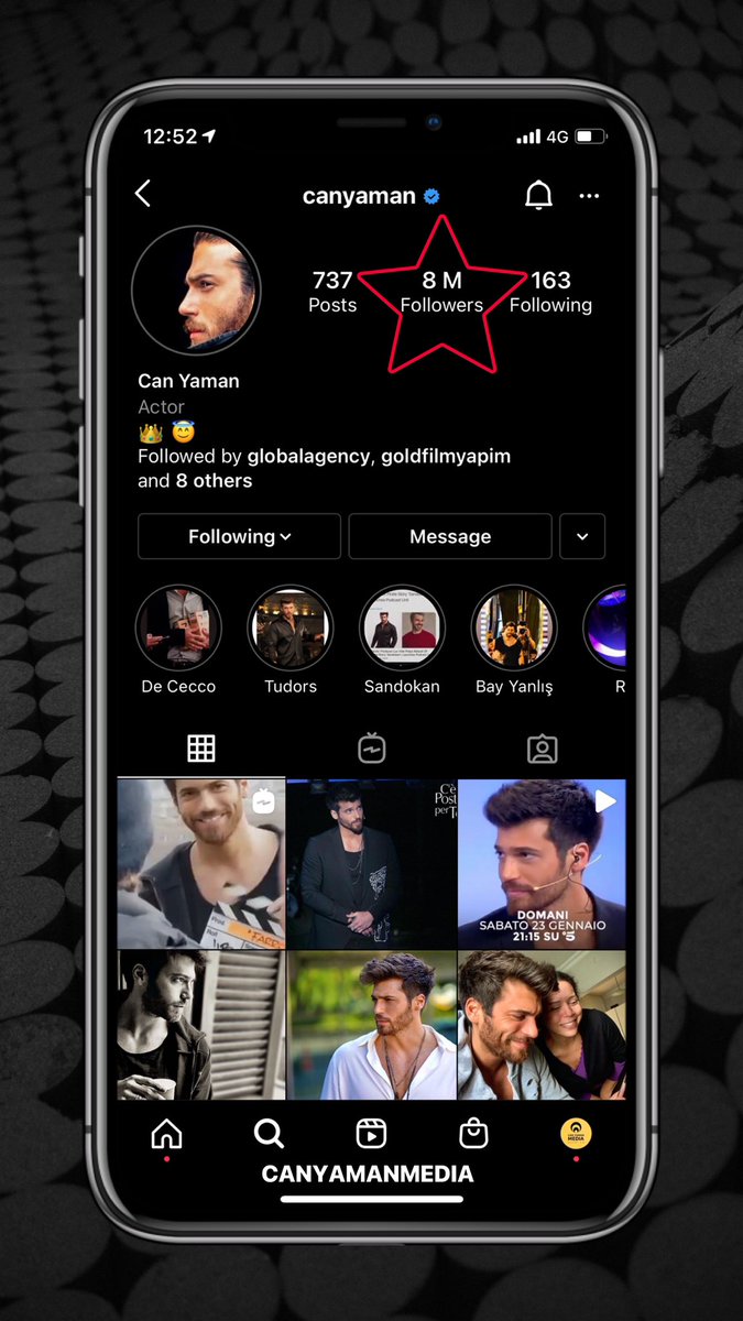 CanYamanMedia's tweet photo. 🔈 #CanYaman's fame grows every day - 8 MLN followers on Instagram Account.

Are you follow him?

◾️https://t.co/FjdkTMBiO4 https://t.co/JbuTI6f141