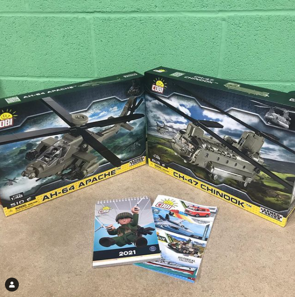 BrickTanks's tweet photo. NEW SET ALERT!
@bricktanks are the first uk retailer to stock the Chinook COBI-5807 and the Apache COBI-5808. We’ve also received some more freebies in, so keep an eye out for them to go live on the site!

Check them out now!
#cobi #bricktanks #chinook #apache #cobifans https://t.co/UqIIJgQGqk