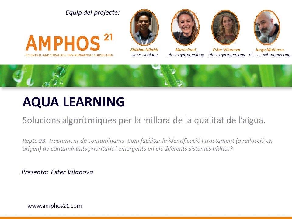amphos_21's tweet photo. We won!!!! the 1st prize!!!!! of the Smart Catalonia Challenge. Aqua Learning based on Machine Learning algorithms will be tested by the Catalan Water Agency to improve the management of Water Quality. Thanks @i2CAT, @estervilanova @JorgeMolineroH and all the team!! https://t.co/NKvDvQo9t8