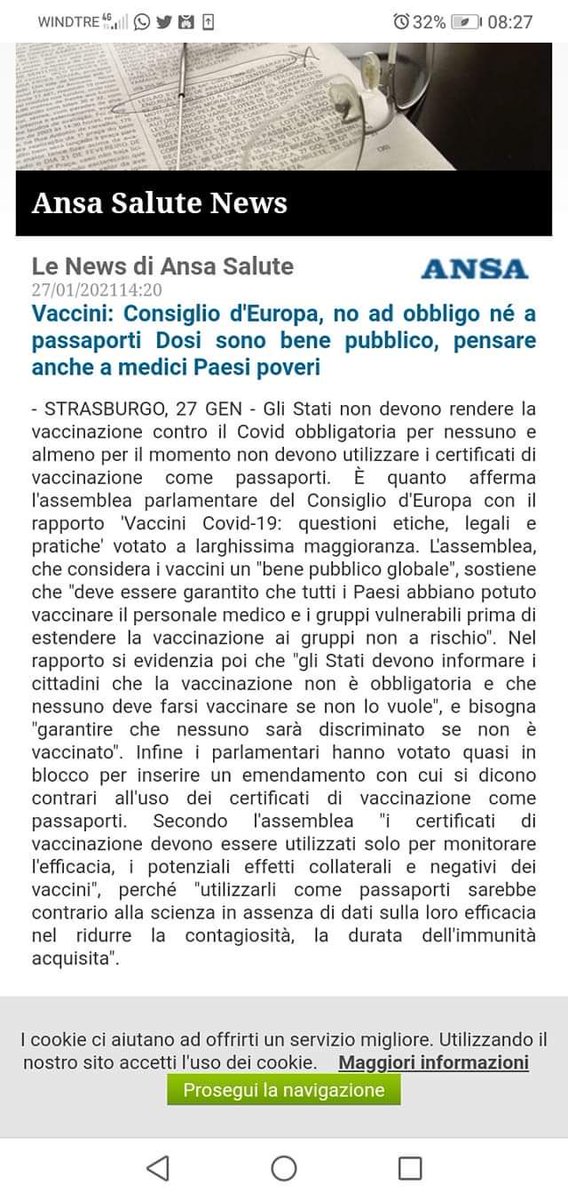 ladyonorato's tweet photo. NO a passaporto vaccinale, a obbligo vaccinale ed a ogni tipo di discriminazione contro i non vaccinati. https://t.co/S1kEbtN0Qw