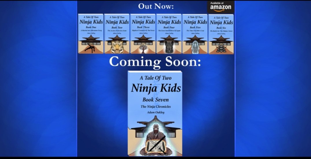 NinjaKidsBook's tweet photo. The next book in the series is coming later this year. Thanks to everyone who has been reading books 1-6 so far. I'm glad you've been enjoying them 👍

📖 All books available here: https://t.co/t27q76CMhr

Have a great week,

Adam

#ninjakidsbook #ninjakidsbooks #kidsbooks https://t.co/dl79F9JOsI