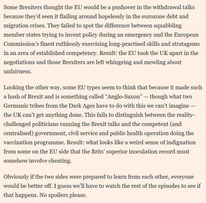 DavidHenigUK's tweet photo. Read and learn. @alanbeattie at his finest in pointing out home truths to both UK and EU. Though tempting to upset him with a surprise spoiler from the future... https://t.co/Lzgk0O4L7R