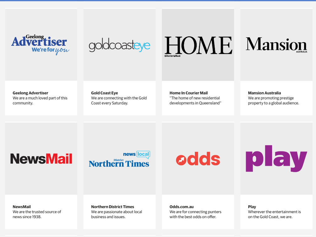 News Corp isn't called a mass media company for nothing. Apart from all holdings in Australia, News Corp have interests in Papua New Guinea, the US, the UK & Ireland - too extensive to mention