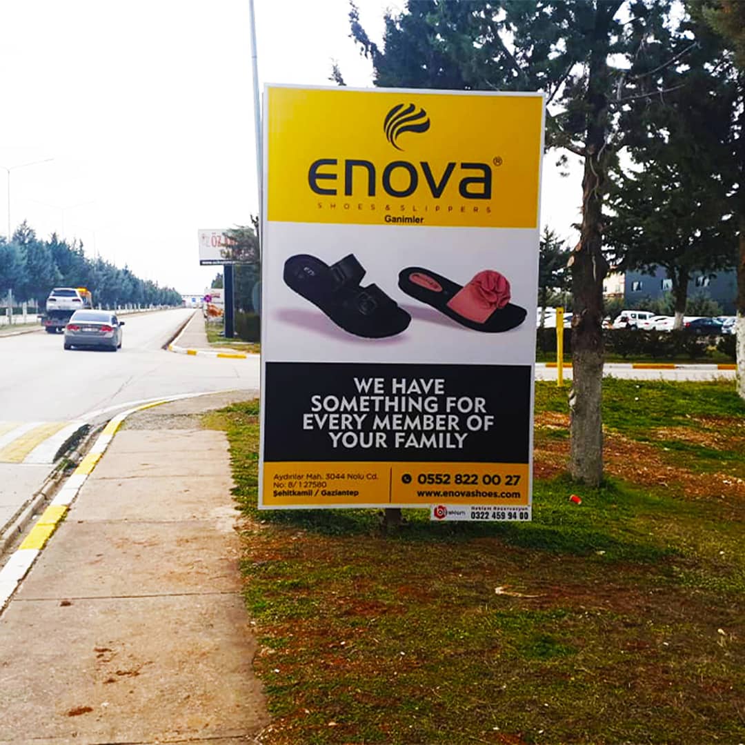 Enova Ayakkabı aramıza hoş geldin. (Gaziantep havalimanı faceboard reklamı.)