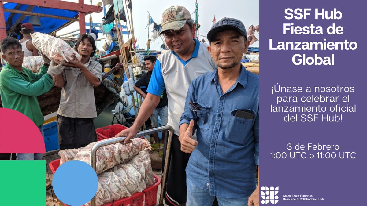 gcfi_fisheries's tweet photo. APUNTE LA FECHA: ¡Únase a la comunidad global de #PPE! Celebraremos el lanzamiento del #SSFHub —una nueva plataforma en apoyo a las #DirectricesPPE de @FAOfish con recursos, foros y más. Únase el 3 de febrero a la 1:00 o a las 11:00 UTC https://t.co/6axPlbgyph https://t.co/U1MOfmXe0X