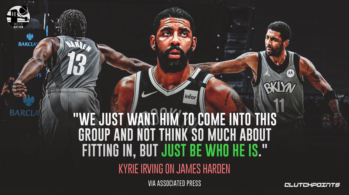 Kyrie Irving just wants James Harden to play his natural game 👀 https://t.co/nMfOwN0eBs