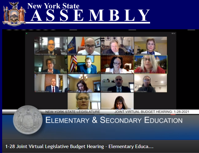@NYS_Majority Joint Virtual Legislative Hearing on P-12