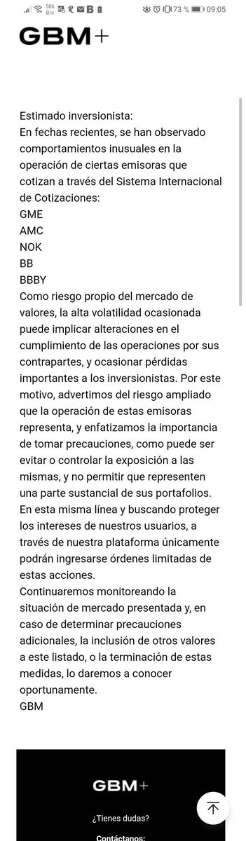 Ahora GBM 🤡 / And now our Mexican Broker too <a href="/WSBChairman/">Chairman</a>  #wallstreetbets #GME