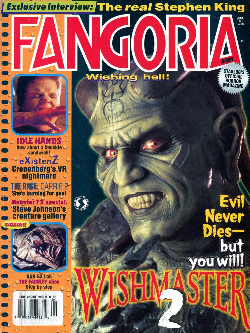 EugWSerra's tweet photo. On March 12, 1999, Wishmaster 2: Evil Never Dies was released! #Wishmaster2EvilNeverDies #AndrewDivoff #HollyFields #TommyListerJr #PaulJohansson #JackSholder #Fangoria181 https://t.co/552I4xxm3i