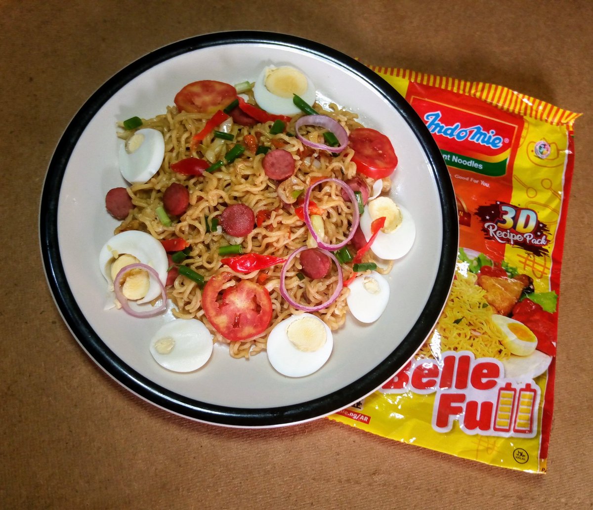Gracious_me2's tweet photo. My stir fry indomie with sausages and eggs
#IndomieNextRatedRecipe
@IndomieNigeria https://t.co/DZT5KC6zW9
