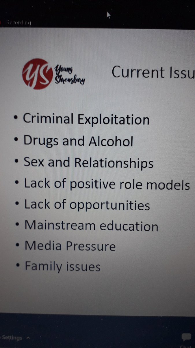 Right now young people in Shrewsbury are facing these challenges...