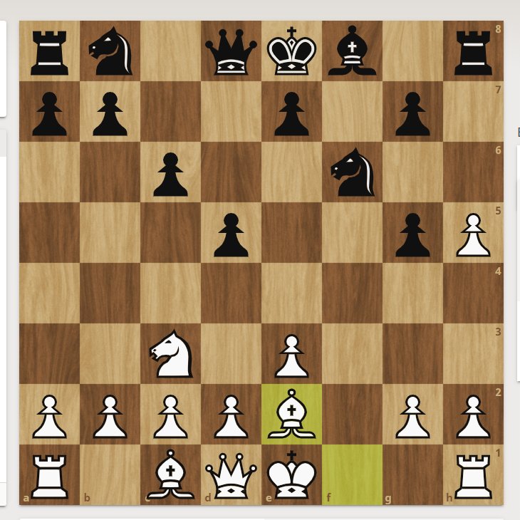 Bonjour <a href="/classebleuecm/">CM1/CM2 - Beaumont</a> 
Pour notre 8ème déplacement nous bougeons notre fou en e2. #Quotichess
8. Ge2
A lundi