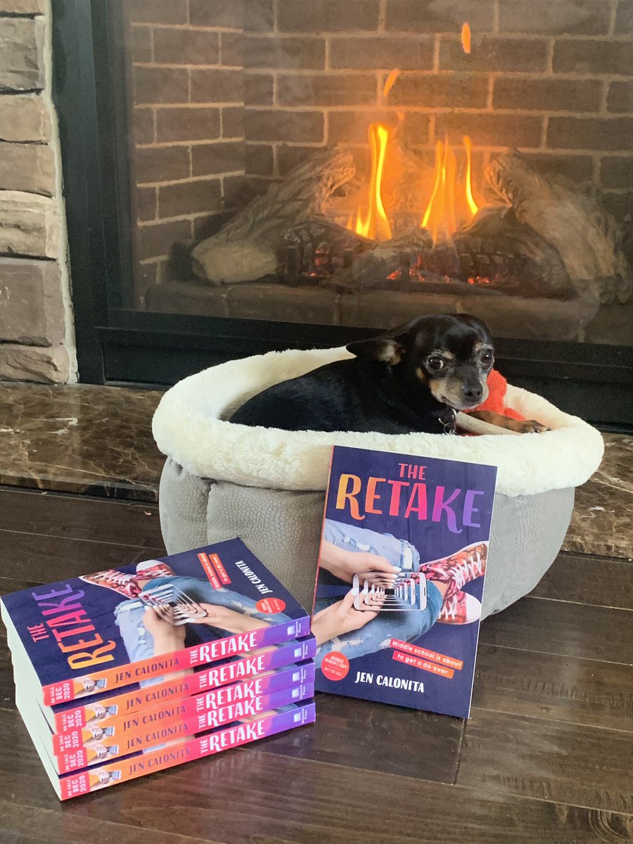 JenCalonita's tweet photo. NEW FLASH GiVEAWAY for #teachers &amp; #educators! RT &amp; tag a friend to enter to win a copy of THE RETAKE, coming this 2/23/21 from @DelacortePress! Winner chosen 6pm EST this Friday, U.S. only. Cute puppy in pic not included with book prize. 😊 #kidsneedbooks https://t.co/twbvLFpsts