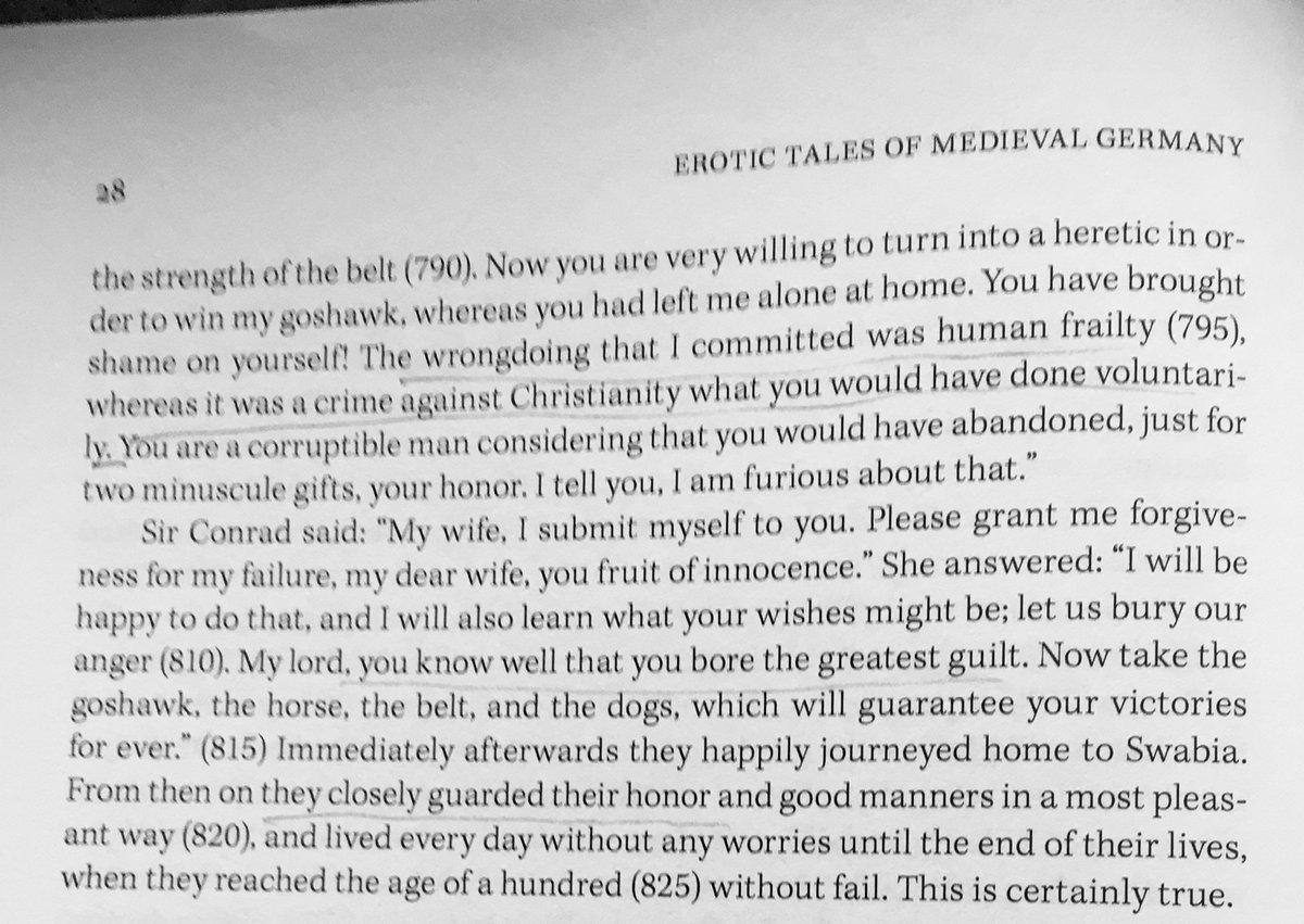 Then she tells her husband that they are going home and that they will agree to forget this, because--as she says--he "bore the greatest guilt."And then they go home and live happily ever after!