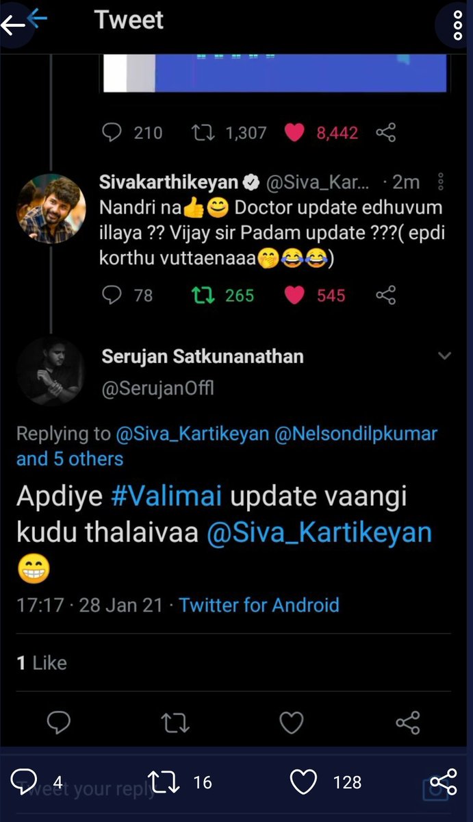 0007Hari's tweet photo. Neenga enada sk kita valimai update kekuringa 🤣🤣 2 varshama  Anga suthi inga suthi ipo nanga keka vendiya eduthula neenga ketutu iruckinga🤣🤣🤣🤣 @Siva_Kartikeyan  @actorvijay  #Master 
#VaathiComing #MasterOnPrime https://t.co/0VSk9XtpdD