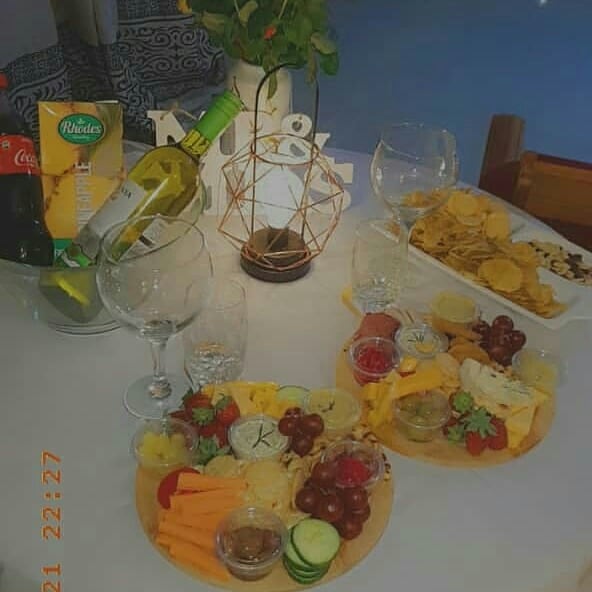 SHFgrazingboxes's tweet photo. " when you're quarantined  and you have the perfect person to ride the apocalypse with" 
 Happy 1/2 anniversary Mr and Mrs Phiri..thank you for trusting us to add a special touch to your special day. ❤🍱 #sweetharomonyfoods #Amazinggrzing #Chaceuterieboards #qaurantinedate https://t.co/65dSFKGudX