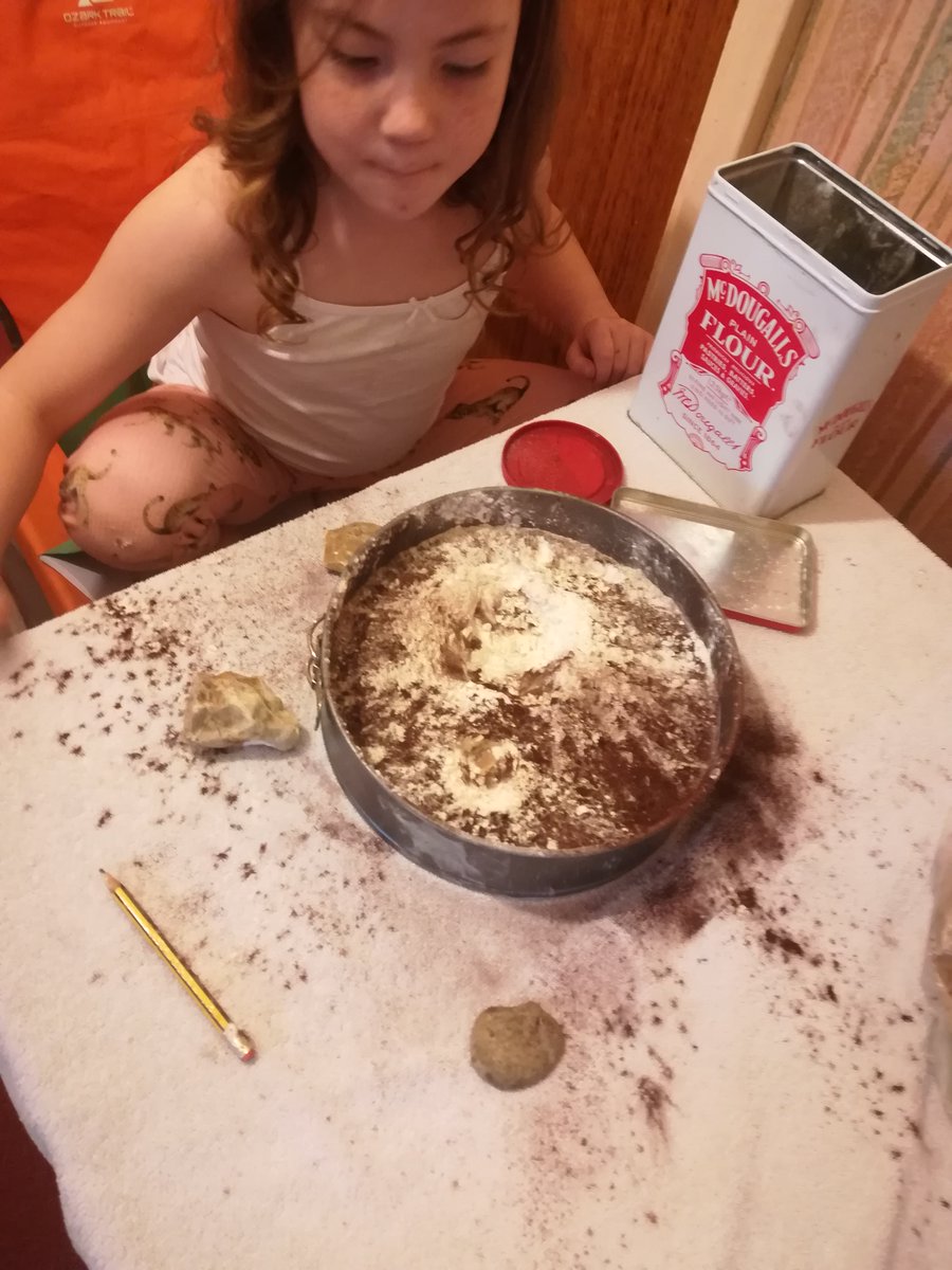 HouseCharlton's tweet photo. "We all share the same moon, therefore we will always be together." Year 2&amp;3 have been discovering how craters are formed, &amp; recreating them by experimenting with flour, chocolate powder and stones! A wonderful task that we all managed together on our live lessons. Lots of fun! https://t.co/wTHrpwslgd