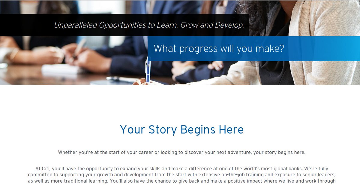 5/ Citibank, "discover your next adventure" and "your story begins here"