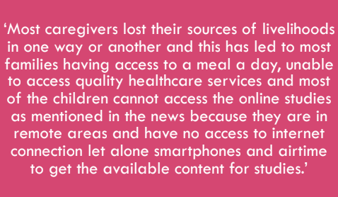 COVIDLog4P's tweet photo. This Kenyan app user highlights one of the biggest challenges in protecting children's wellbeing and access to basic needs during #COVID19 in Kenya. How does this differ to your country? Please continue to share your experiences through your already downloaded #COVIDLog4P app. 🙏 https://t.co/ea3AEiHdlV