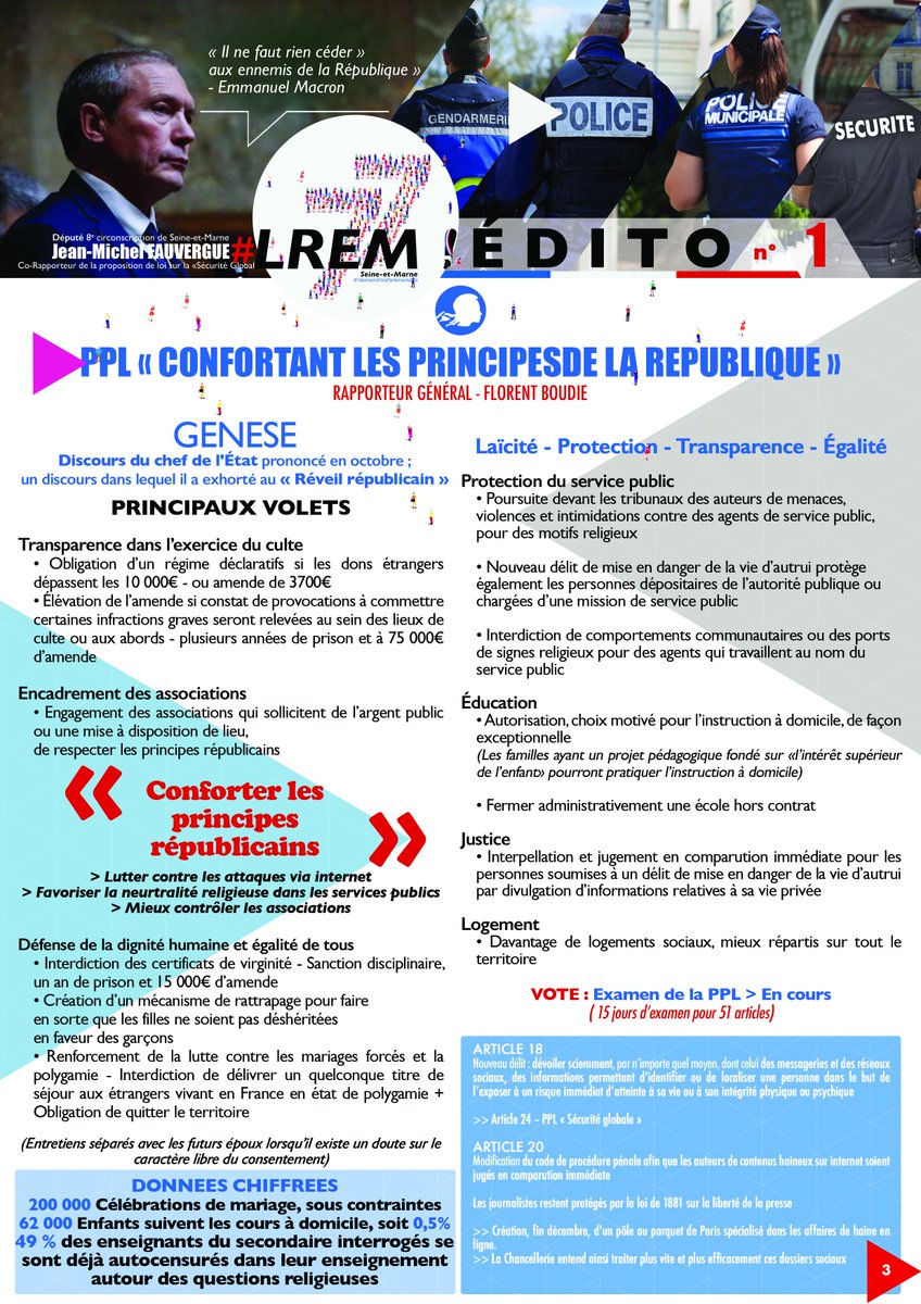 77Renaissance's tweet photo. 📰#LREM77EDITO 1 #SécuritéGlobale
🗣 Nous lançons notre petite gazette interne. Son rôle est avant tout d'informer, de communiquer et de partager une publication périodique centrée sur nos rencontres thématique, nos échanges avec nos parlementaires. 
#JeanMichelFauvergue #LREM77 https://t.co/rq23RKSm45